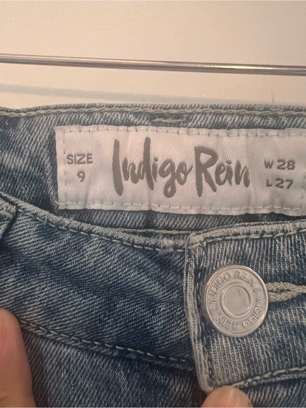 Indigo Rein Light Blue High-Rise Jeans with Heart Accents - Picture 3 of 5